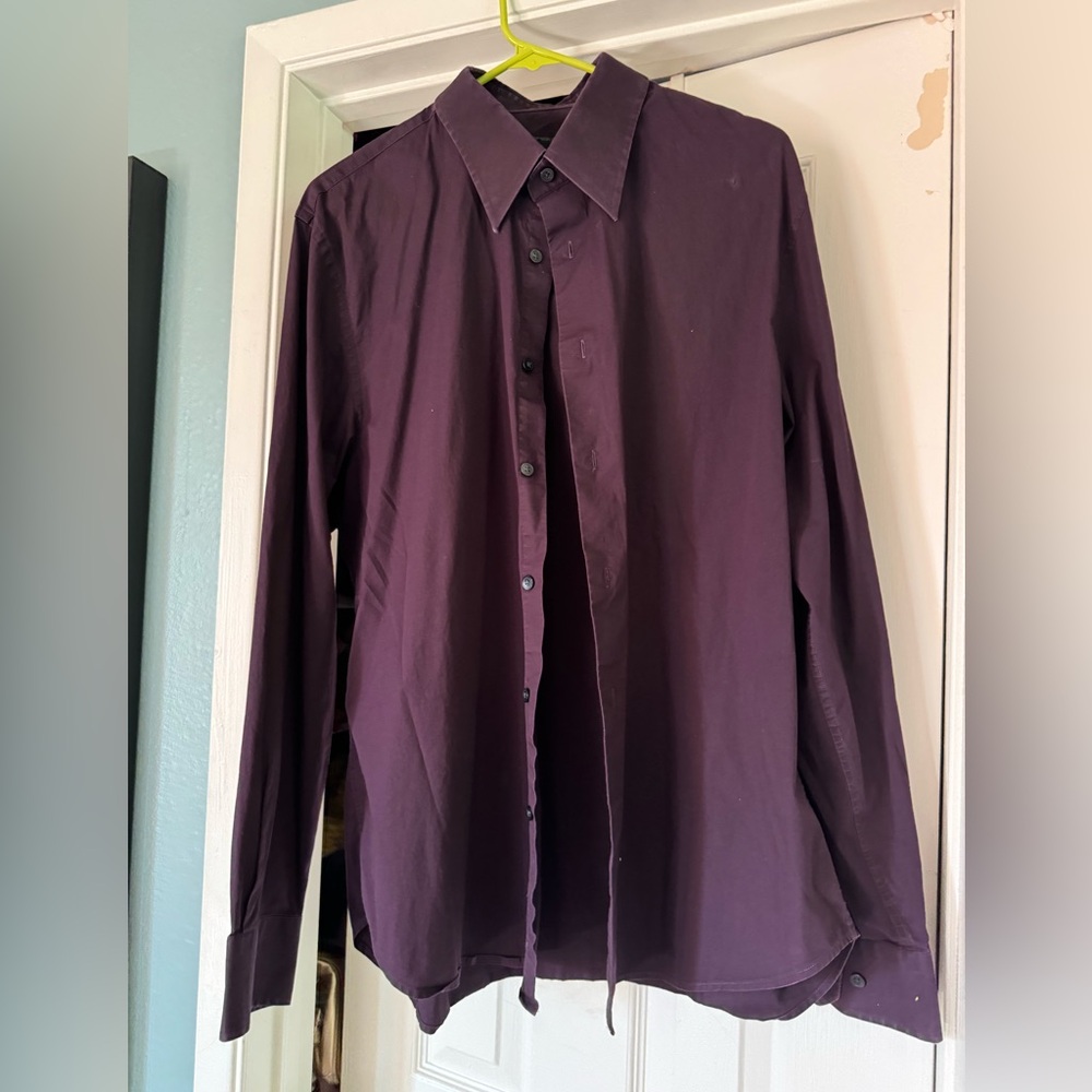 Dark purple men’s dress shirt L